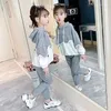 Ensembles de vêtements filles automne vêtements costume 2023 8 fille enfants sport mode printemps deux pièces ensemble pour 11 ans