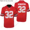 Fußballtrikots 2021 New Ohio State Buckeyes Fußballtrikot 32 TreVeyon Henderson NCAA College Rot Größe Jugend Erwachsener