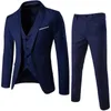 Costumes pour hommes Blazers costume pour hommes mince 3 pièces costume d'affaires veste de fête de mariage gilet pantalon manteau costume d'agilité costume Express costumes humides pour hommes 231109