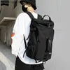 Backpacks VC Cool Streetwear Style Multi-function Man Backpack Harajuku Boys School Bags Lightweight Waterproof Nylon Travel Bags for MenL231108