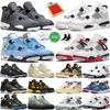 4 basketskor Militär Black Cat 4s White Oreo Midnight Navy Fire Red Purple Cement Men Women Sail University Blue Thunder Infrared Bred Pine Green Mens Trainer