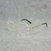 Lunettes de soleil d'été design de luxe All-match Finger Random Square Clear Glass Men Oval Wire Optical Metals Frame Oversize Eyewear Women For Eye Reading