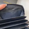 Zippy Zip Card Purse Wallet Genuine Leather Black Womens Man Coin Cardholder Designer Knitting Pouch Cards Wallets Zipper Holder Bag Cyd23110703