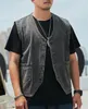 Men's Vests Denim Sleeveless Jean Jacket Waistcoat Maximum Suitable For Men Weighing 140 Kgs