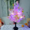 Upskalig fest Holiday Home Decoration Artificial Cherry Flower Plant Potting With Lysande Lights String Christmas Trees For Wedding Birthday Diy Supplies