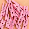 Ramar 200 datorer klädstift pins hantverk clip trä pinnar mini klädnypare pos rosa bilder