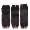 Haarstukken 24 "5x5 zijdebasis Siliconen Silktop Zijden Top menselijk haar kanten sluiting Remy Human Hair Extensions met babyhaarvrije middelste deel 230407