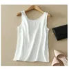 Camisoles Réservoirs 100% Pure Soie Été débardeur Mode Femmes Blouse Sans Manches Doux Plaine Gilet De Base T-shirts Grande Qualité Casual Camisole 230413