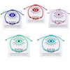 Charm-Armbänder Charm-Armbänder Türkei Blue Evil Eye Kartenarmband Frauen Handgefertigte Seilkette Kristall Lucky Eyes Perlen Mädchen P Dhgarden Dhcef