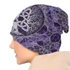 Berets Tree Of Life With Triquetra Amethyst And Silver Viking Washed Thin Bonnet Cycling Casual Beanies Protection Men Women Hats