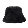 Berets Winter Faux Fur Fluffy Bucket Hats Women Outdoor Warm Sun Hat Soft Velvet Furry Fisherman Cap Girl Fashion Panama