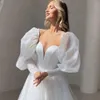 Modest Top Pailletten Hochzeit Kleid 2024 Schatz Puff Hülse Boho A-Linie Tüll Prinzessin Braut Party Kleid Vestido De Novia neue