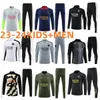 2023 2024 psgES tracksuit football training suit 22 23 24 tuta maillot jerseys jacket kit Paris mbappe men and kids soccer tracksuits jogging survetement chandal