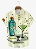 Herren-Freizeithemden, kreatives 3D-Digital-Schwarz-Weiß-Gitter-Collage-Muster, Flip-Urlaub, lässiges Kurzarmhemd S-5XL 230408