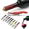 نادلة Corkscrew Wine Openers متعددة الوظائف 2 في 1 زجاجة فتحات الفولاذ المقاوم للصدأ النبيذ مفتاح المطبخ الإكسسوارات 065210