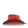 Berets vrouwen mannen stroming holle westelijke cowboy hoed dame rode bohemia tassel sombrero hombre strand cowgirl jazz zon size 58cmberets pros22