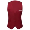 Men's Vests Men Formal Waistcoats Dress Suit Vest Slim Three Button Polyester Spandex Casual Sleeveless British Autumnn