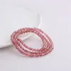 Strand Minar tempérament rose rouge couleur pierre naturelle cristal Bracelet perlé pour les femmes en gros Multi couches Bracelets élastiques