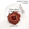 Choker Salircon Gothic Big Rose Flower Punk Transparent plastbälte Justerbar CLAVICLE Halsband Kvinnor Cosplay Party Jewelry