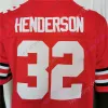 Fußballtrikots 2021 New Ohio State Buckeyes Fußballtrikot 32 TreVeyon Henderson NCAA College Rot Größe Jugend Erwachsener