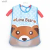 Bibs Burp Cloths Adjustable Baby Bibs Stuff Kerchief Bandanas Stuff EVA Plastic Waterproof Lunch Feeding Cute Cartoon Children Apron Burp ClothsL231108