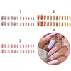 False Nails Press The Nail Simple Purple Sunflower Transparent Powder Full Drill Blood Red Cross Fake Coverage Halloween