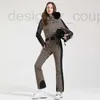 Pantalones de dos piezas para mujer Trajes de esquí de lujo de diseñador Invierno Mujer Mono Traje de esquí Espesar térmico Impermeable A prueba de viento Ropa deportiva al aire libre para snowboard QTCD