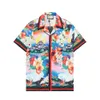 2026 MENS Fashion Flower Tiger Print Koszulki swobodny guzik w dół krótkiego rękawu hawajskie koszula
