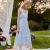 Mulheres Sleepwear Roseheart Verão Mulheres Homewear Azul Sexy Nightdress Lace Nightwear Luxo Nightgown Court Vestido Vestido