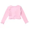 Mantel Niedliche Lange Ärmel Blumenmädchen Lässige Rüschen Spitze Umhänge Cape Kinder Bolero Jacke Für Hochzeit Prinzessin Outwear Schal Strickjacke Mantel 231108