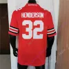 Camisas de futebol 2021 New Ohio State Buckeyes Football Jersey 32 TreVeyon Henderson NCAA College Vermelho Tamanho Jovem Adulto