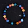 Natuursteen 8/10mm Watermeloen Rood Sodaliet Blauw San Topaas Gemengde Kralen Koppels Armband Voor Vrouwen Mannen yoga Sieraden