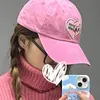 قبعات الكرة الكرتون البيسبول الصيفية الموضة التطريز Cat Cute Hat Women Wash Sun 230407