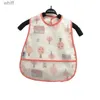 Bibs Burp Cloths 1Pcs Cartoon Pattern EVA Waterproof Lunch Feeding Bibs Cotton Adjustable Baby Bibs Cute Children Baby Apron Kids Burp Cloths BibL231108