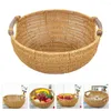 Storage Bottles Egg Basket Vegetables Baskets Woven Container Large Wooden Bread Tray Organizing Child