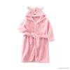 Pyjamas bébé bébé pyjamas flanelle vêtements de nuit chauds peignoirs à capuche garçons enfants enfant en bas âge dessin animé filles robe de nuit combinaison R231108