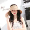 Berets Sun Straw Hat Womens Visor Chapéus Shade Hollow Cup Wide Brim Floppy Women's Visors