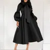 Casual Dresses Church for Black Women African Fashion Bow Neck Formal Party Dress Elegance Evening Nice