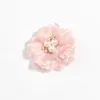 Hair Accessories 200Pcs 5cm 2" Fabric Flowers For Baby Girls Head Silk Flower Bouquet With Pearl Headbands