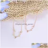 Pendant Necklaces New Arrival Cute Deer Antler Necklace 3 Color Elk Reindeer For Women Girls Small Gift Fashion Jewe Dhnts