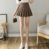 Skirts White JK Pleated Skiing Summer Women's High Waist Prep Set Skort Vintage Japanese Black Brown Ruffled Tennis A Lina Skiing 230408