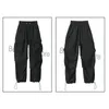 Men's Pants 2023 Spring Tooling Harem Casual Stretch Waist Solid Color Women's Multi-pocket Slacks Harajuku