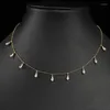Catene Trendy Rhomb Pendant Ball Chain Choker Collana impilabile per le donne Fidanzata Moglie Regalo JL1906
