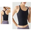 ll STREET gilet de yoga sport d'été fitness avec coussinet de poitrine froncé en forme de I beau dos haut moulant pour femmes