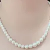 Pendant Necklaces YKNRBPH 8-9mm Natural Freshwater Pearl Necklace Nearly Circular Finished Simple Handmade Strand Bead Necklace For Women Jewelry 231108