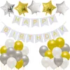 Party Decoration 39pcs Happy Birthday Banner Red Black Yellow Baby Shower Wedding Globos Children's Day Toys Balloon