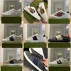 Designers Hommes Ace Brodé Sneaker Ace Blanc Baskets Femmes Chaussures En Cuir Véritable Broderie Classique Chaussure Python En Relief Sneaker Grande Taille 48 Avec Boîte Sacs À Poussière NO9