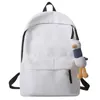 Sacs d'école couleur unie cartable femme collège étudiant Style coréen toile minimalisme japonais grande capacité sac à dos