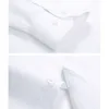 Men's Casual Shirts Men's short sleeved white twill shirt slim fitting solid color business formal dress iron free wrinkle resistant men's cotton shirt 230408