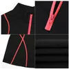 LU-6958 Plove Mangas largas Ropa deportiva para yoga Fitness Running Suéter de invierno delgado con semicremallera